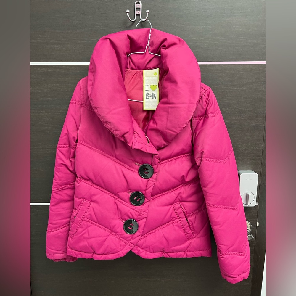 Soia & Kyo Pink Down Puffer Jacket size S
